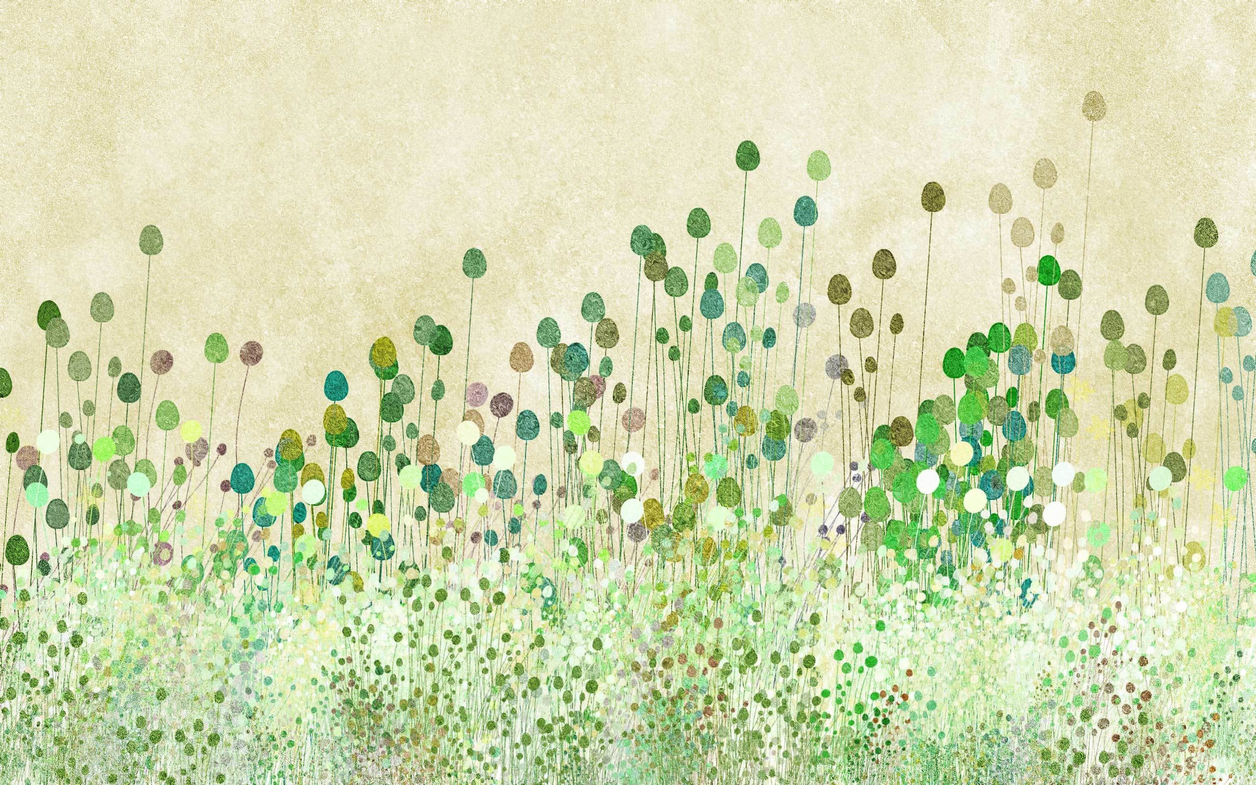 Abstract green field illustration