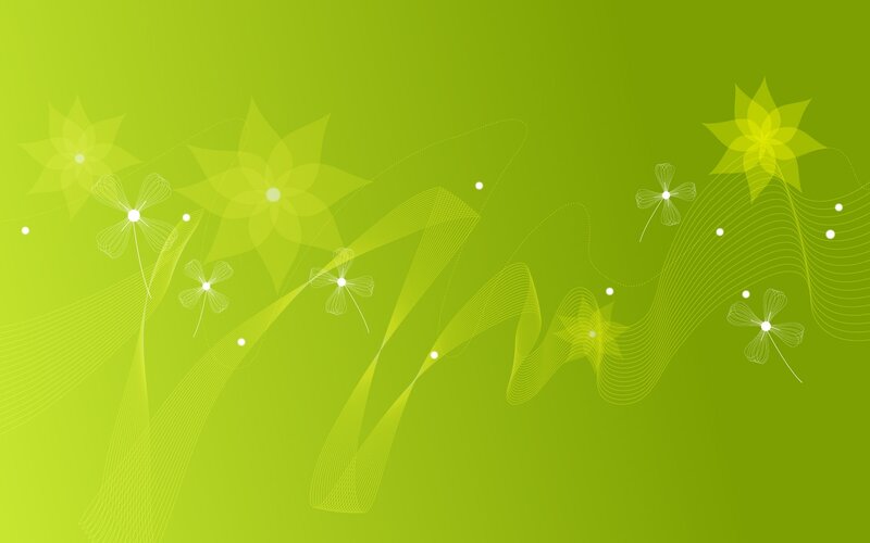 Abstract Green Floral Design — Calm