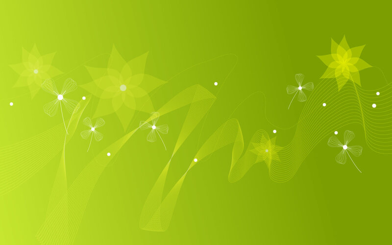 Abstract Green Floral Pattern
