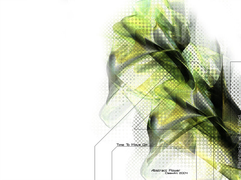 Abstract green flower design