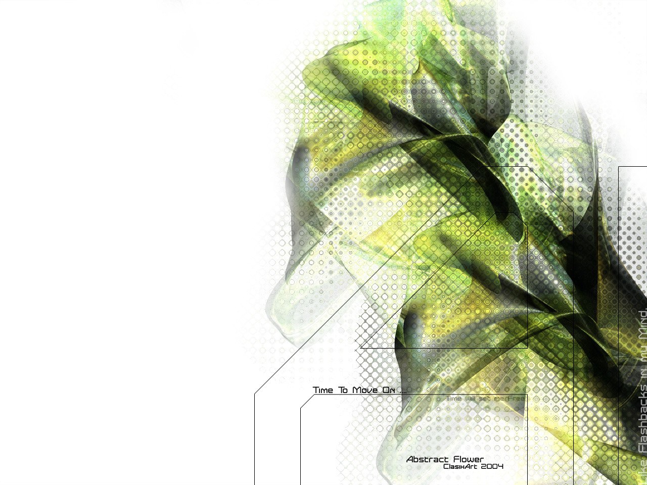 Abstract green flower design