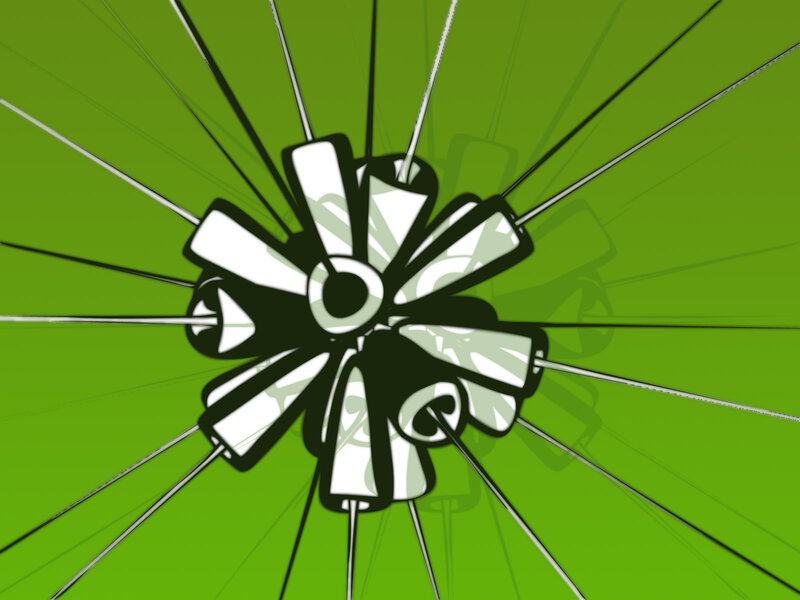 Abstract Green Flower