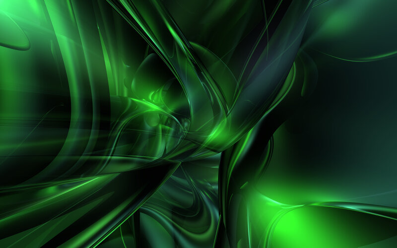 Abstract green flowing design