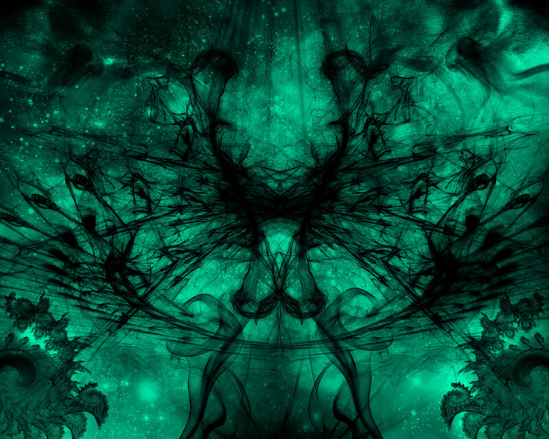 Abstract green fractal art