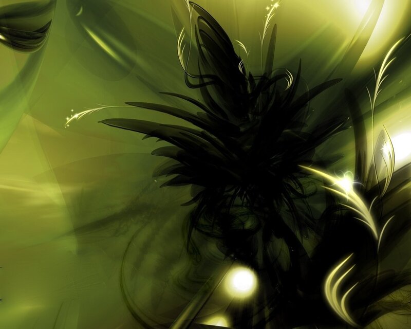 Abstract green fractal art