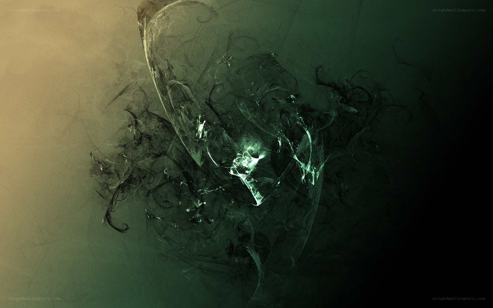 abstract green fractal art