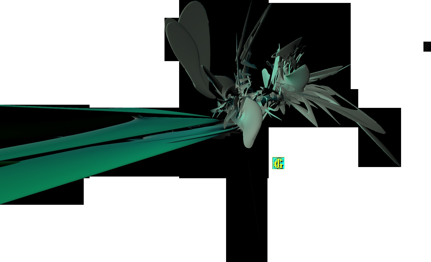 abstract green fractal design