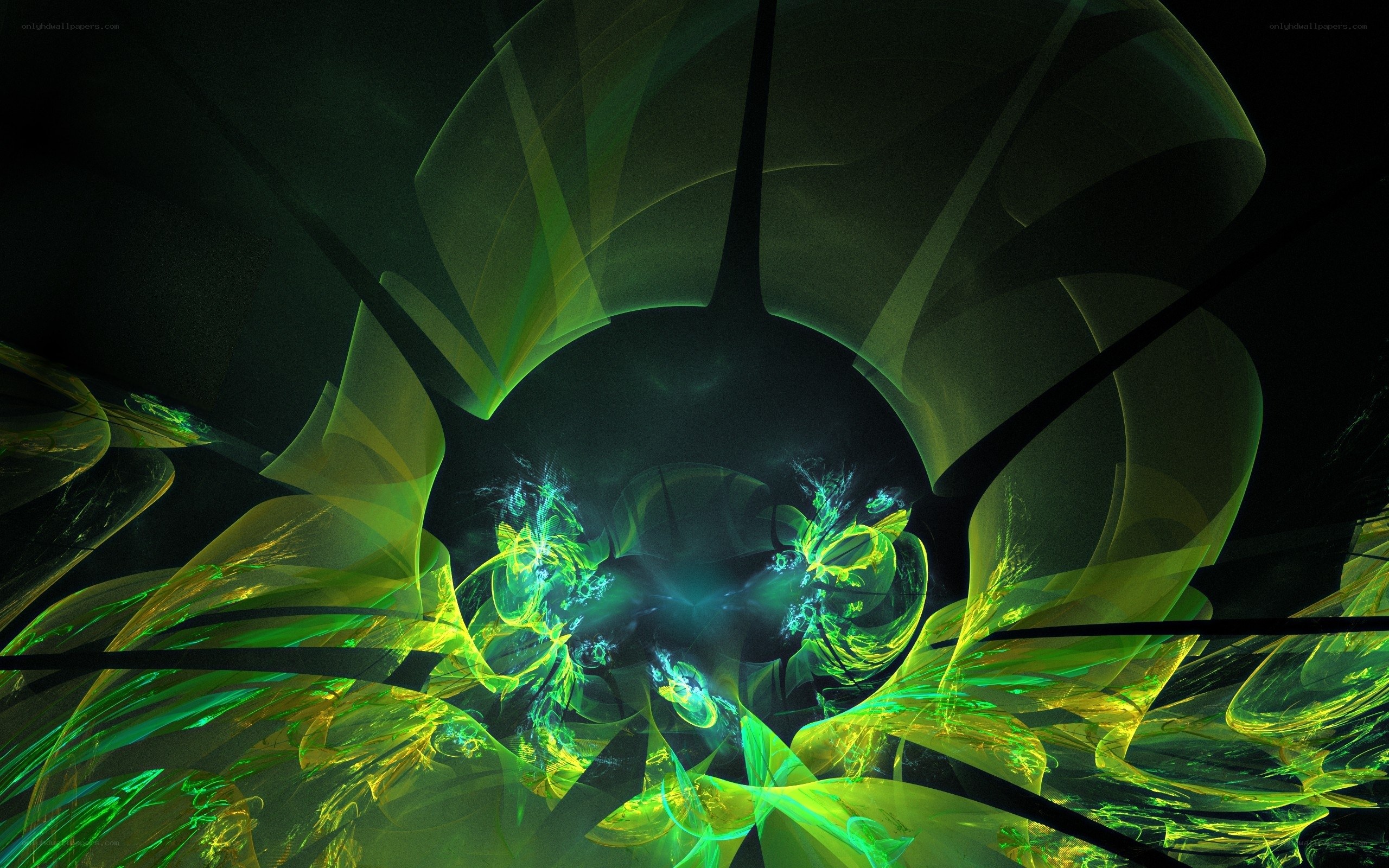 Abstract green fractal design