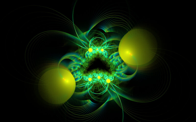 Abstract green fractal energy