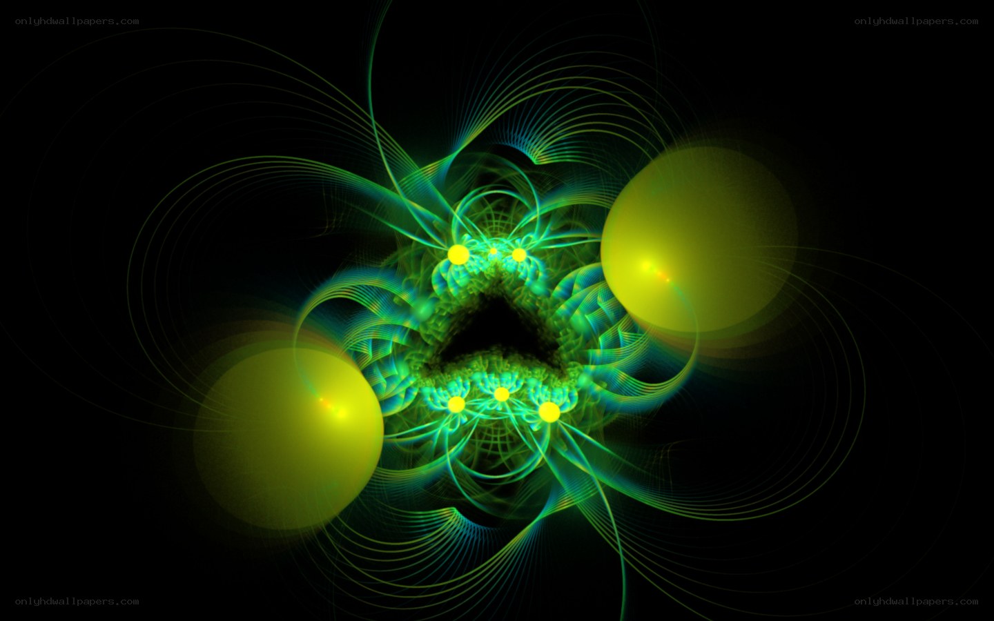 Abstract green fractal energy