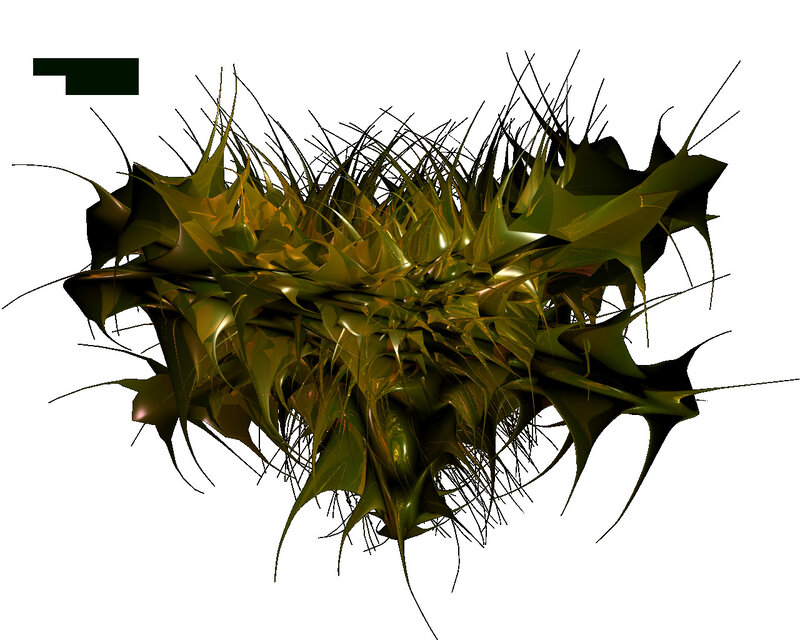 abstract green fractal form