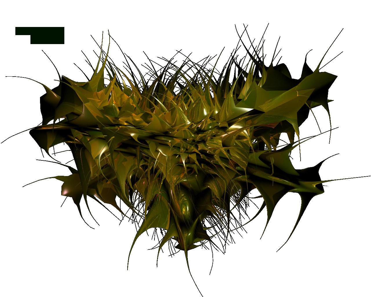 abstract green fractal form