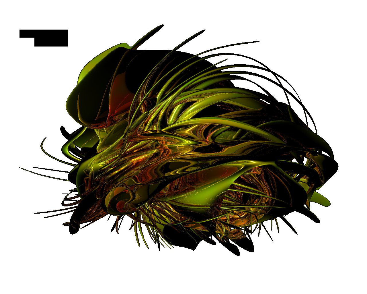 abstract green fractal form
