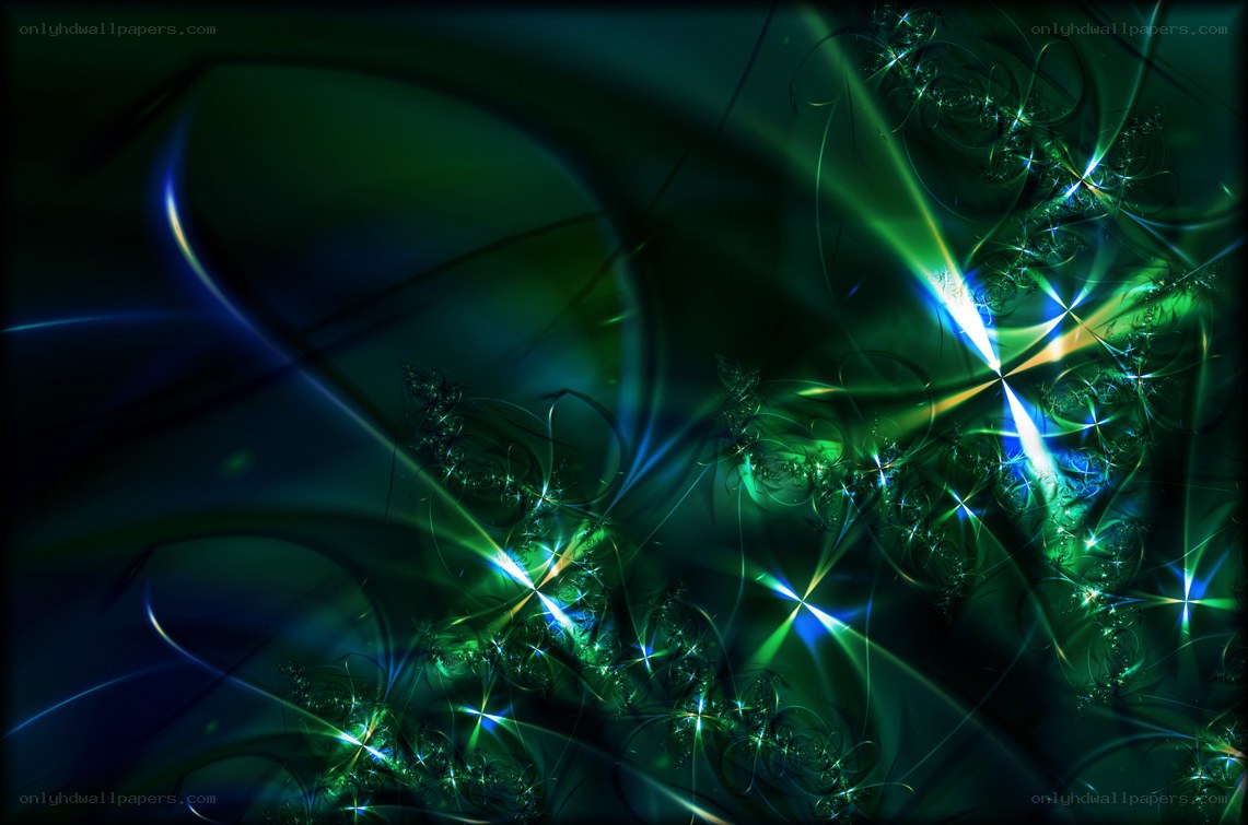 Abstract green fractal light