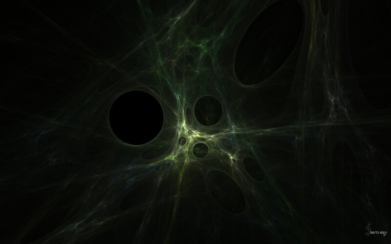 Abstract green fractal network