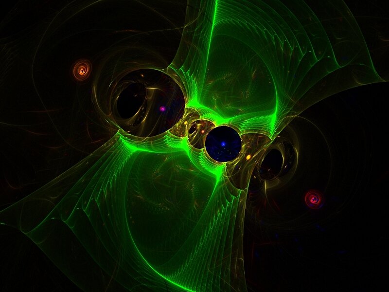 Abstract green fractal pattern