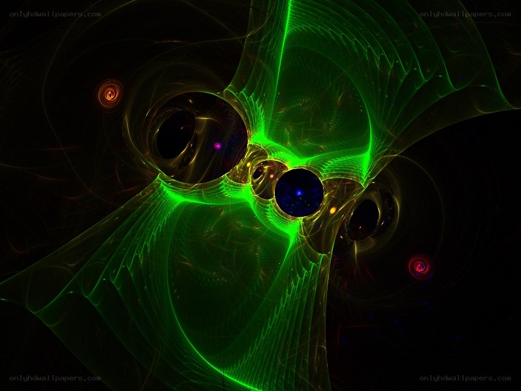 Abstract green fractal pattern
