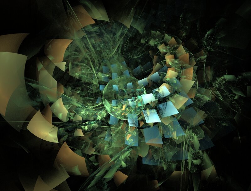 abstract green fractal pattern