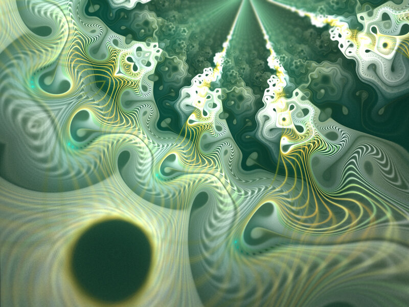 Abstract green fractal pattern