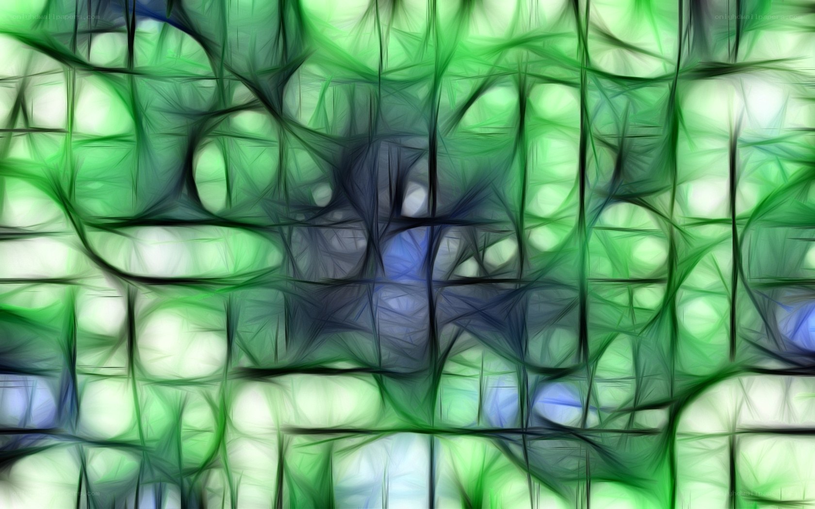 Abstract green fractal pattern