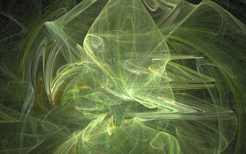 Abstract green fractal patterns