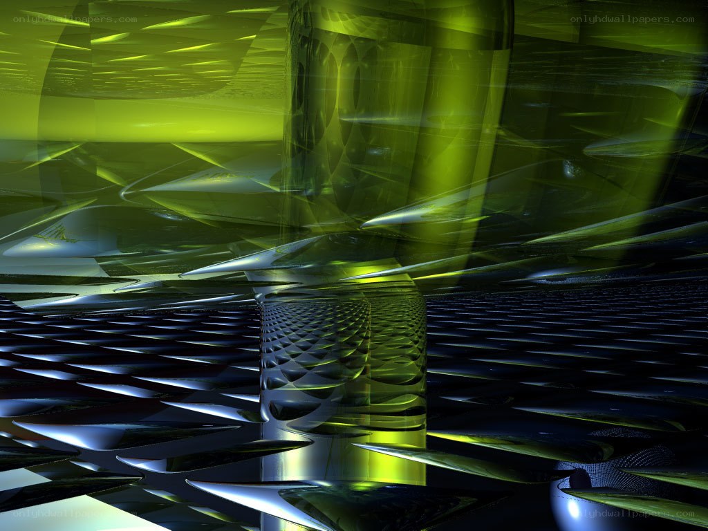 Abstract green fractal structure