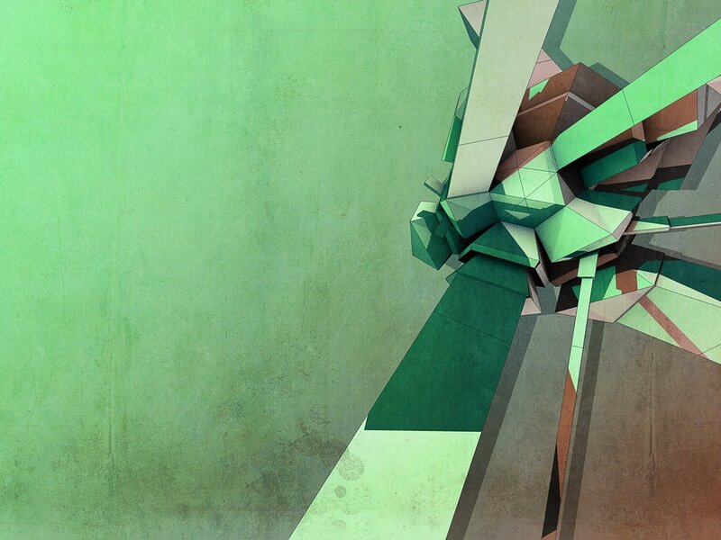 abstract green geometric art