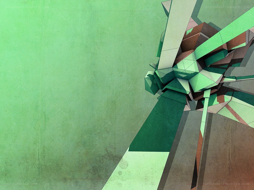 abstract green geometric art