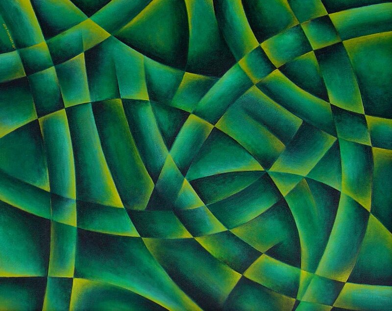 Abstract green geometric pattern