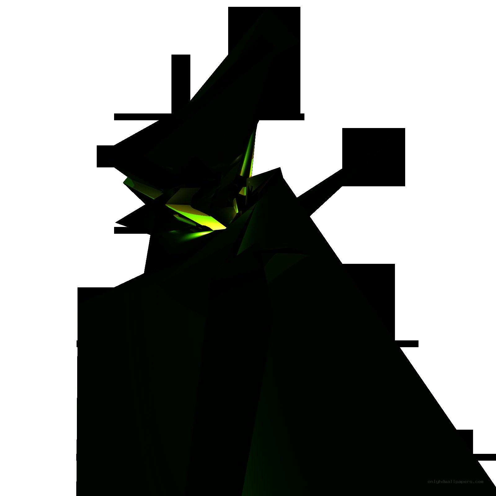 abstract green geometric shape