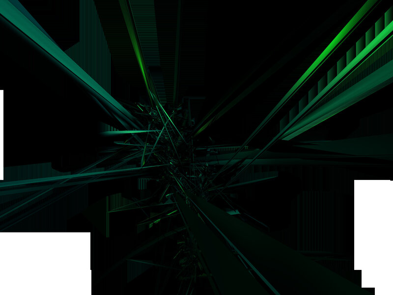 abstract green geometric tunnel
