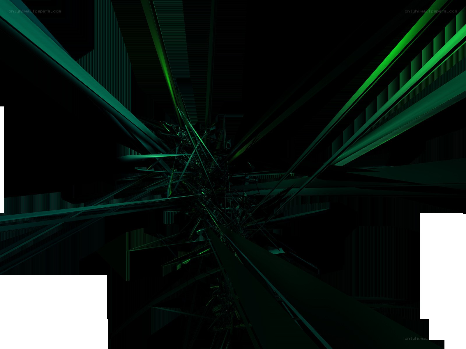 abstract green geometric tunnel