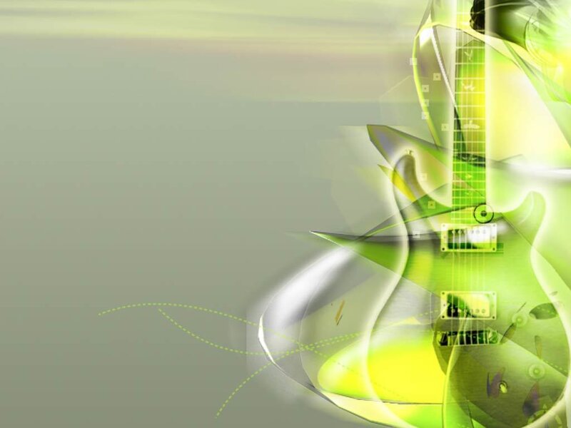 abstract green guitar design