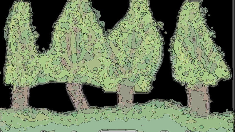 abstract green landscape illustration