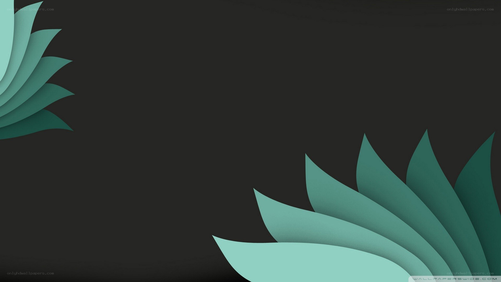 abstract green leaf design