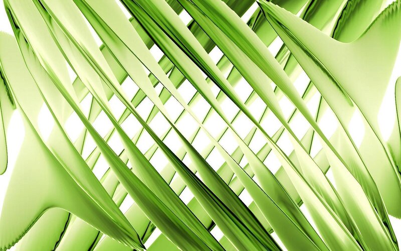 Abstract green leaf pattern
