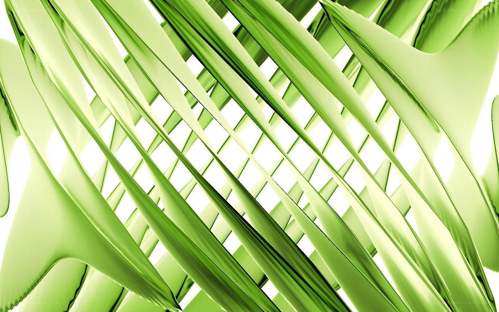 Abstract green leaf pattern