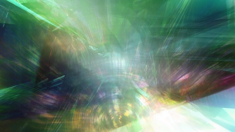 abstract green light burst