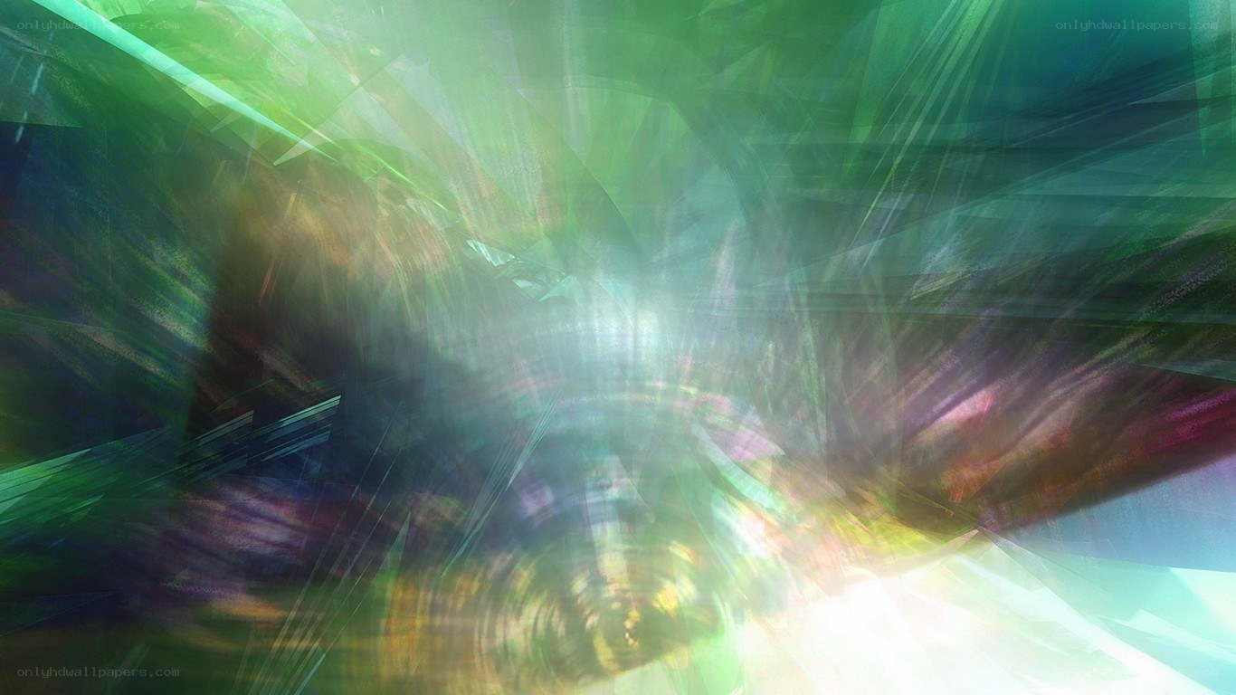 abstract green light burst
