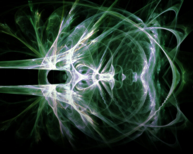Abstract green light fractal