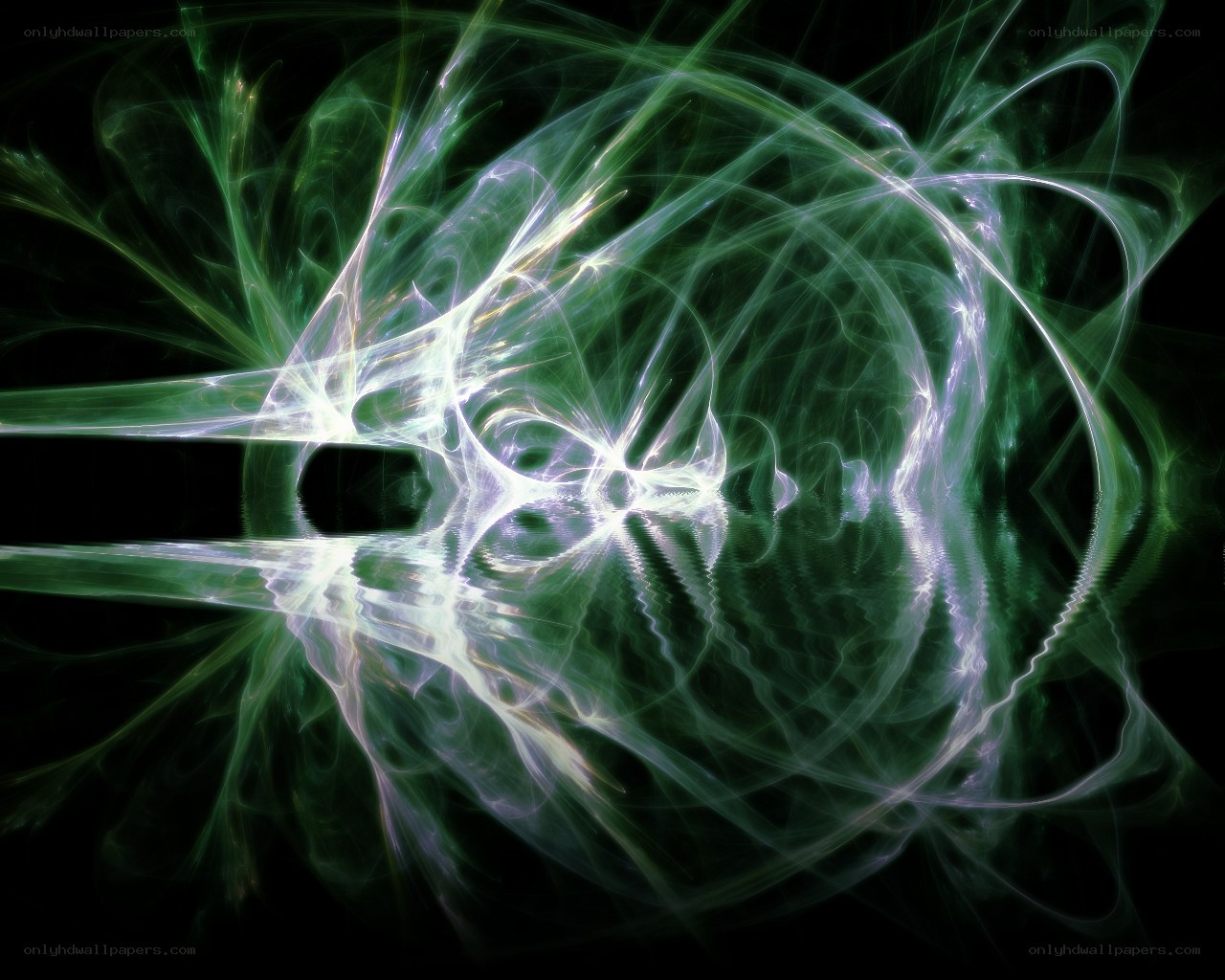 Abstract green light fractal