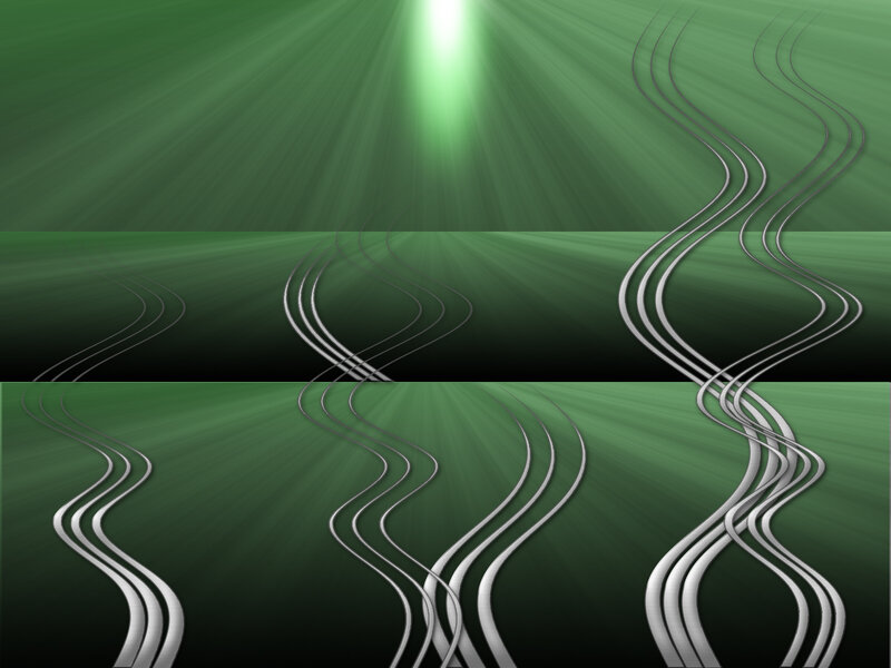 Abstract green light paths