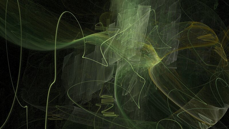 Abstract green light patterns