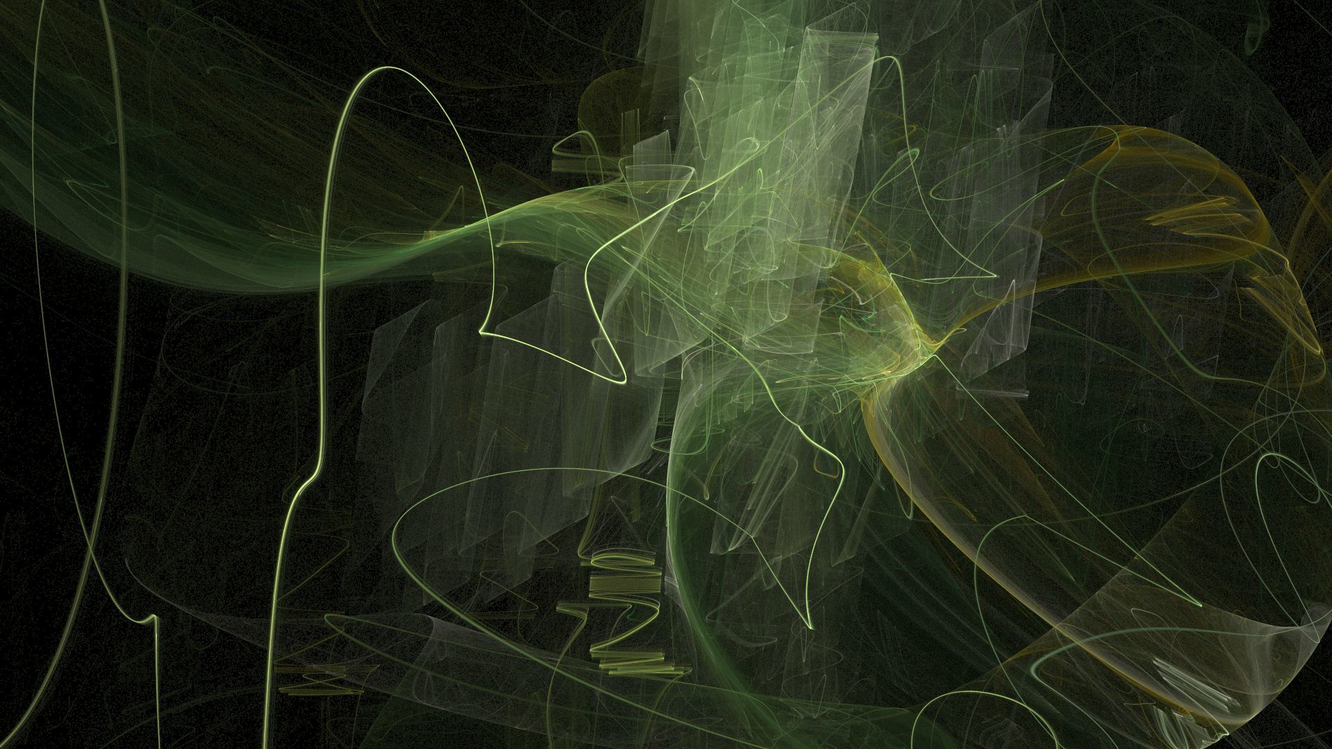 Abstract green light patterns