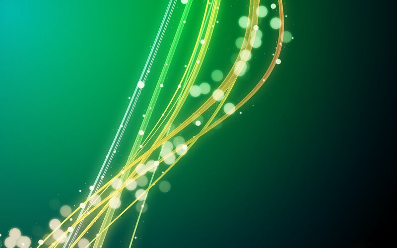 Abstract green light streaks