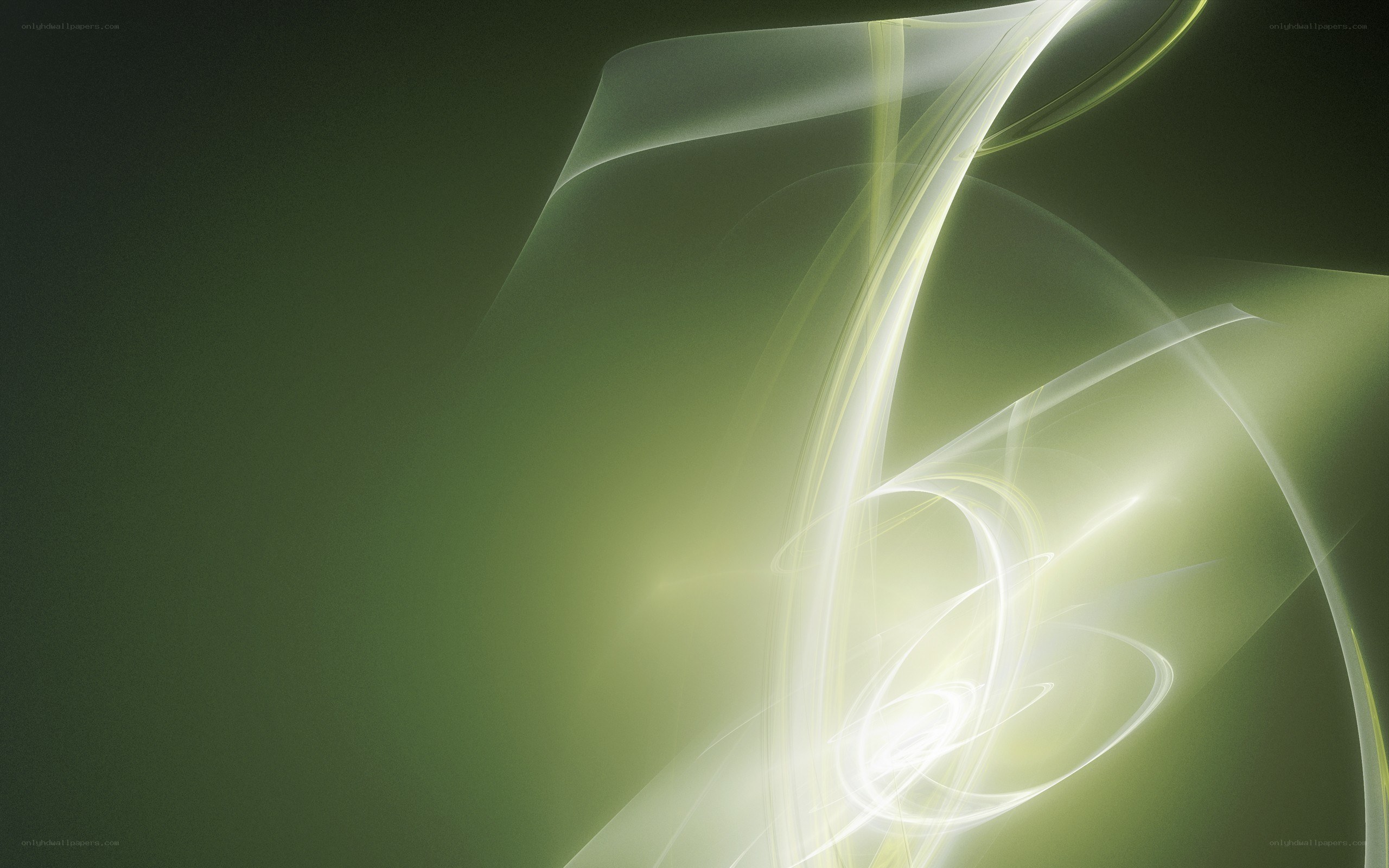 Abstract green light swirl