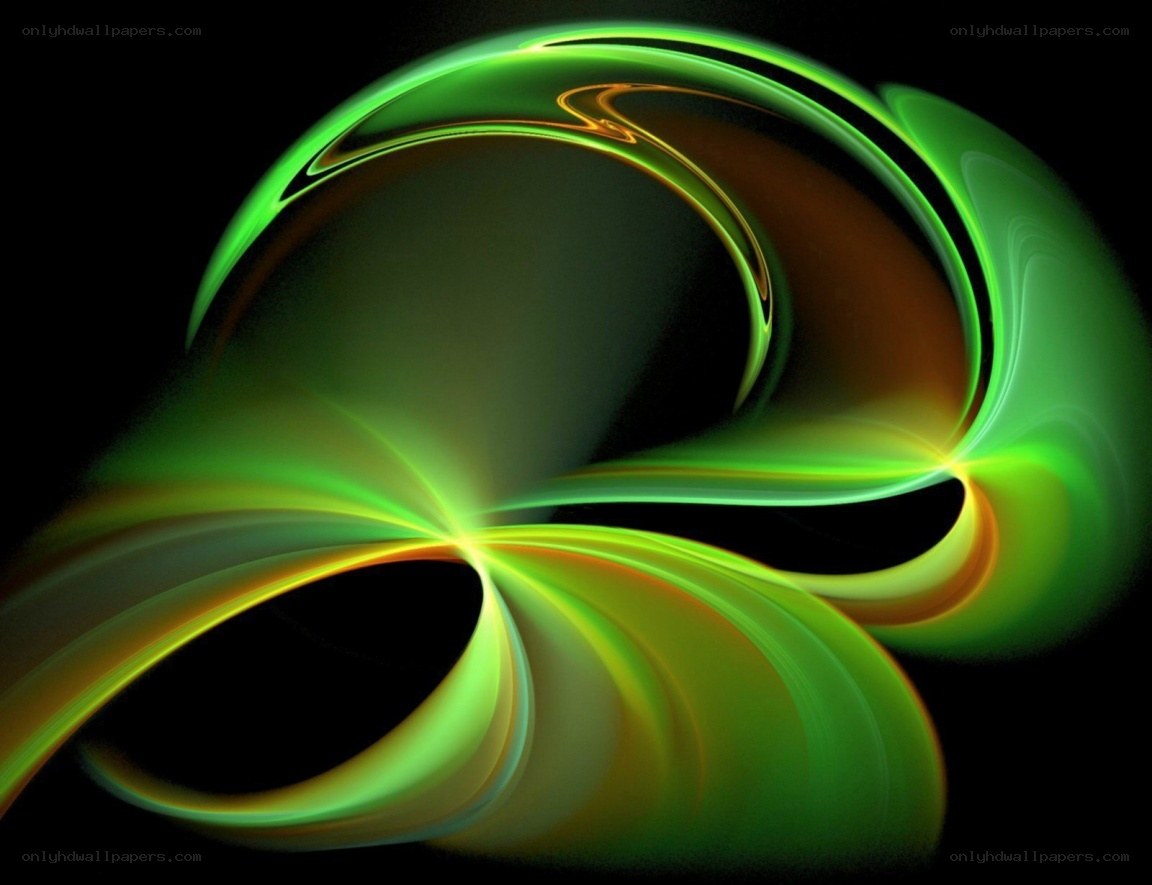 Abstract green light swirl