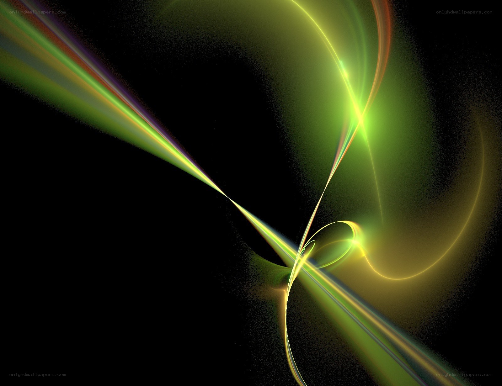 Abstract green light swirl