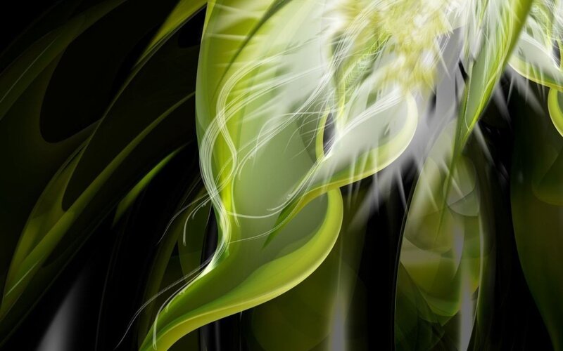 Abstract green light swirl