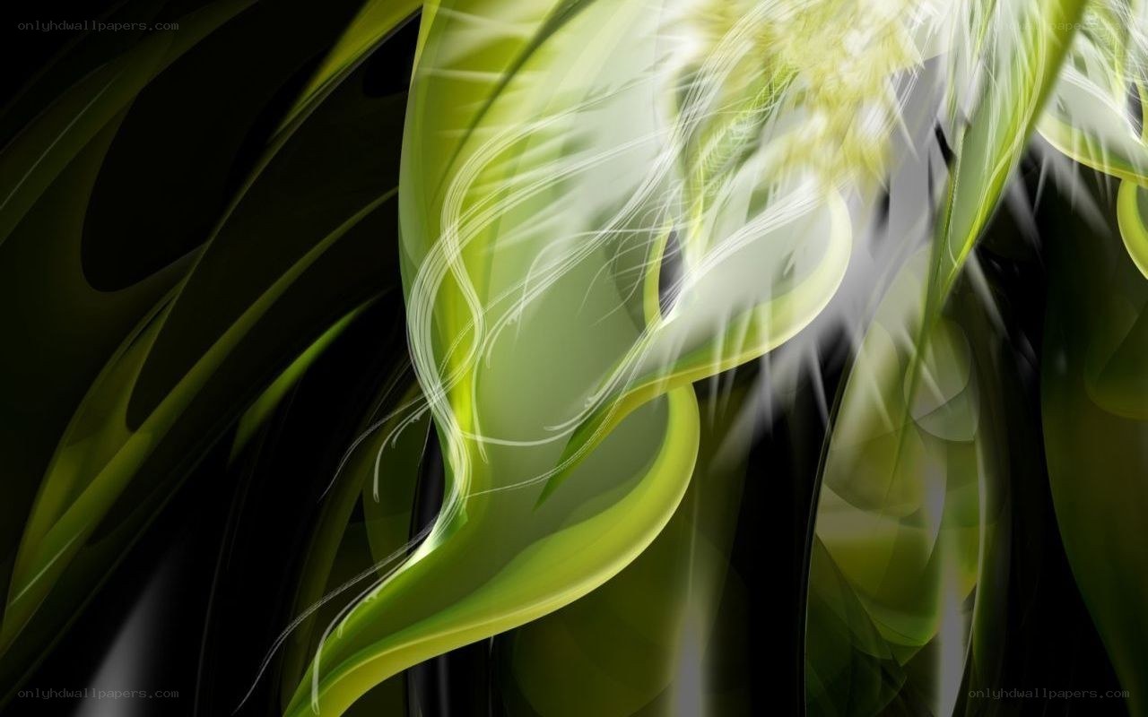 Abstract green light swirl